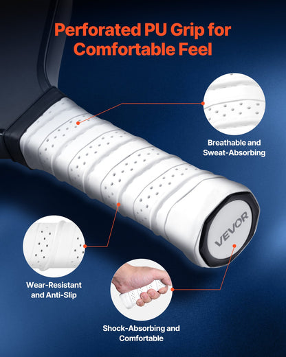 Pickleball Paddle, T700 Carbon Fiber Surface & Honeycomb Core, Professional Pickleball Paddle with Increased Power & Control & Spin, Pro Pickle Ball Racket for Adults, Men & Women, Black