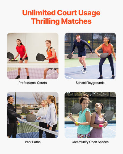 Pickleball Paddle, T700 Carbon Fiber Surface & Honeycomb Core, Professional Pickleball Paddle with Increased Power & Control & Spin, Pro Pickle Ball Racket for Adults, Men & Women, Black