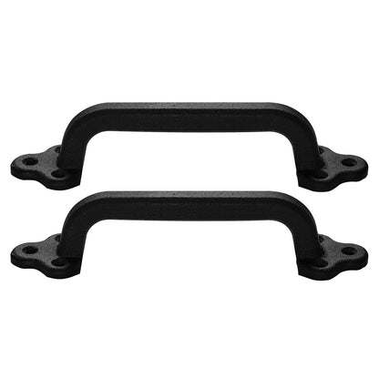 Barn Door Handle, 2Pcs 231 mm Rustic Fence Gate Handle, Rust-Resistant Coating, Heavy Duty Carbon Steel Outdoor Gate Handles, Easy to Install, Metal Sliding Door Pulls for Garage Shed Closet