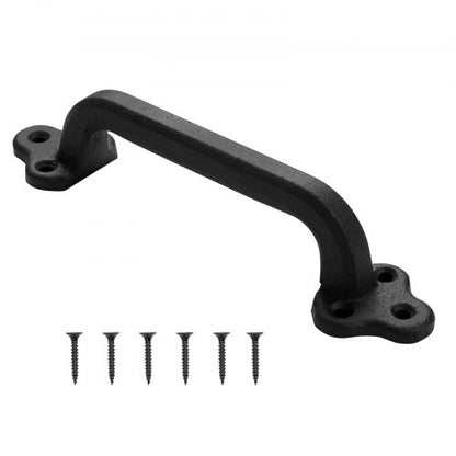 Barn Door Handle, 231 mm Rustic Fence Gate Handle, Rust-Resistant Coating, Heavy Duty Carbon Steel Outdoor Gate Handles, Easy to Install, Metal Sliding Door Pulls for Garage Shed Closet Pantry