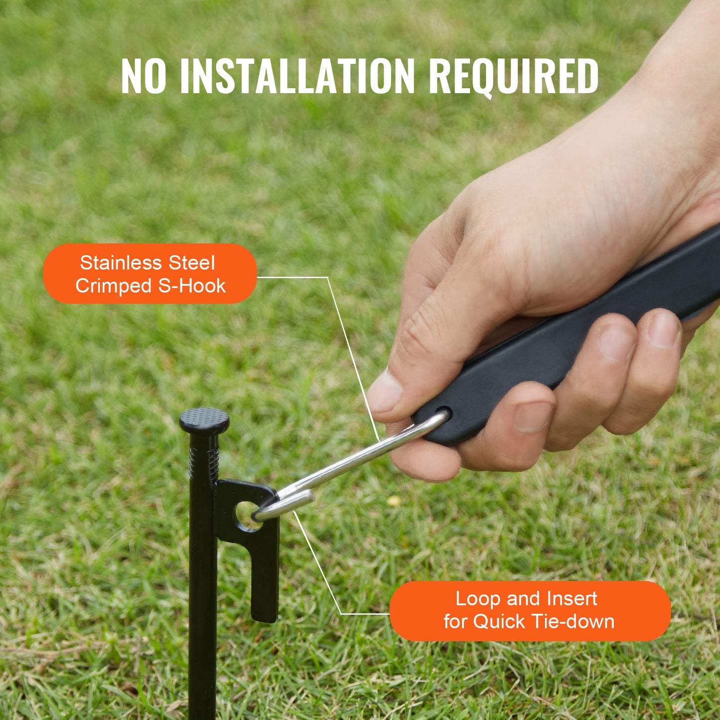 10 Piece Flat Bungee Cord, 20 mm Heavy Duty Bungee Straps with Steel S-Hooks, 24" Elastic Bungee Rope for Cargo, Tarps, Trucks and Tent, Black