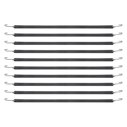 10 Piece Flat Bungee Cord, 20 mm Heavy Duty Bungee Straps with Steel S-Hooks, 24" Elastic Bungee Rope for Cargo, Tarps, Trucks and Tent, Black