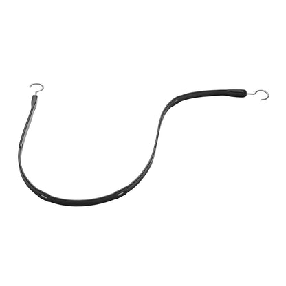 4-teiliges Set flacher Bungee-Seile, 20 mm starke, robuste Bungee-Gurte mit Stahl-S-Haken, 101,6 cm langes elastisches Bungee-Seil für Ladung, Planen, LKW und Zelte, Schwarz