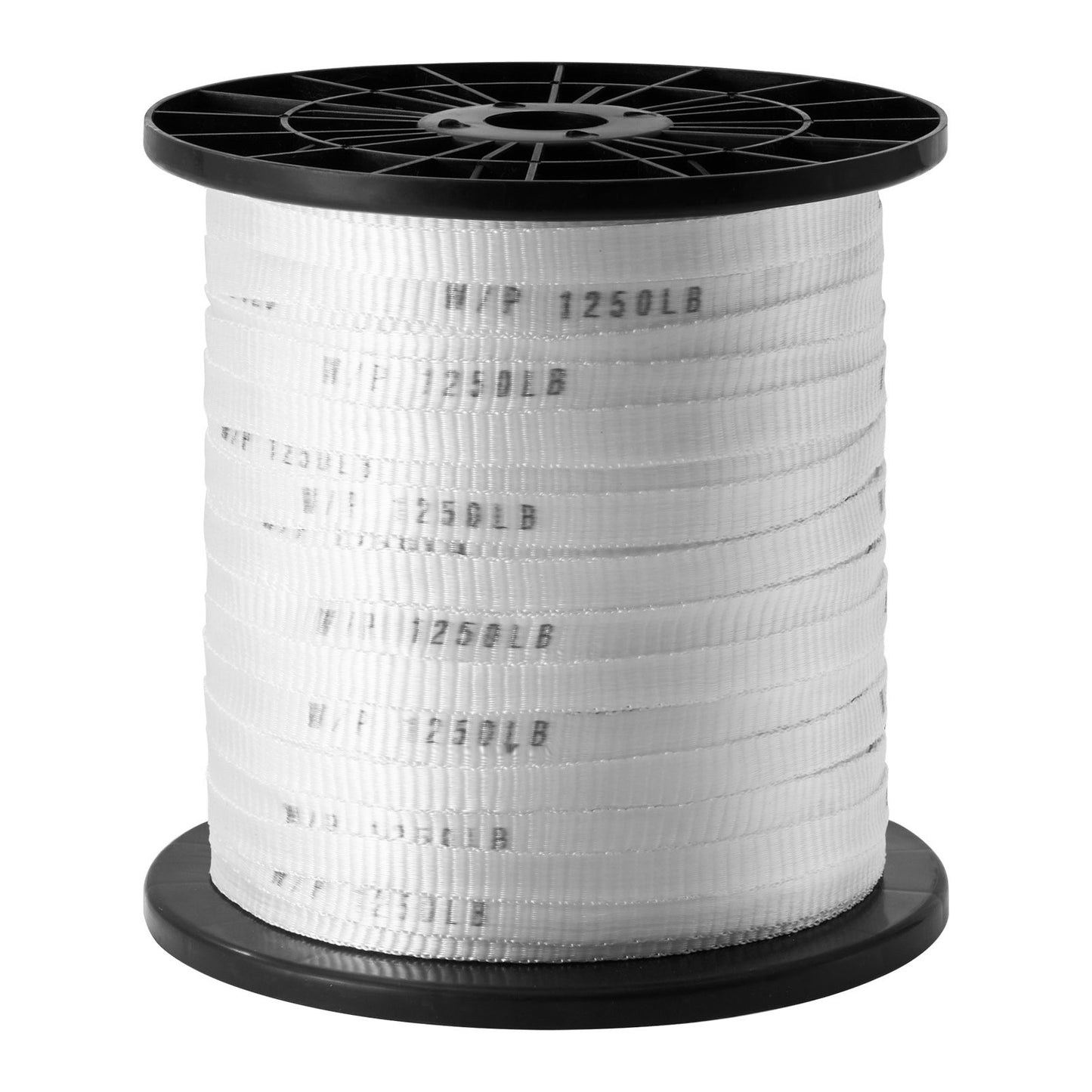 Polyester Pull Tape, 1/2" x 528' Mule Tape Flat Rope, 1250 lbf Tensile Capacity, Printed Webbing Cable Pulling Tape for Packaging, Gardening, Commercial Electrical, Conduit Work, White