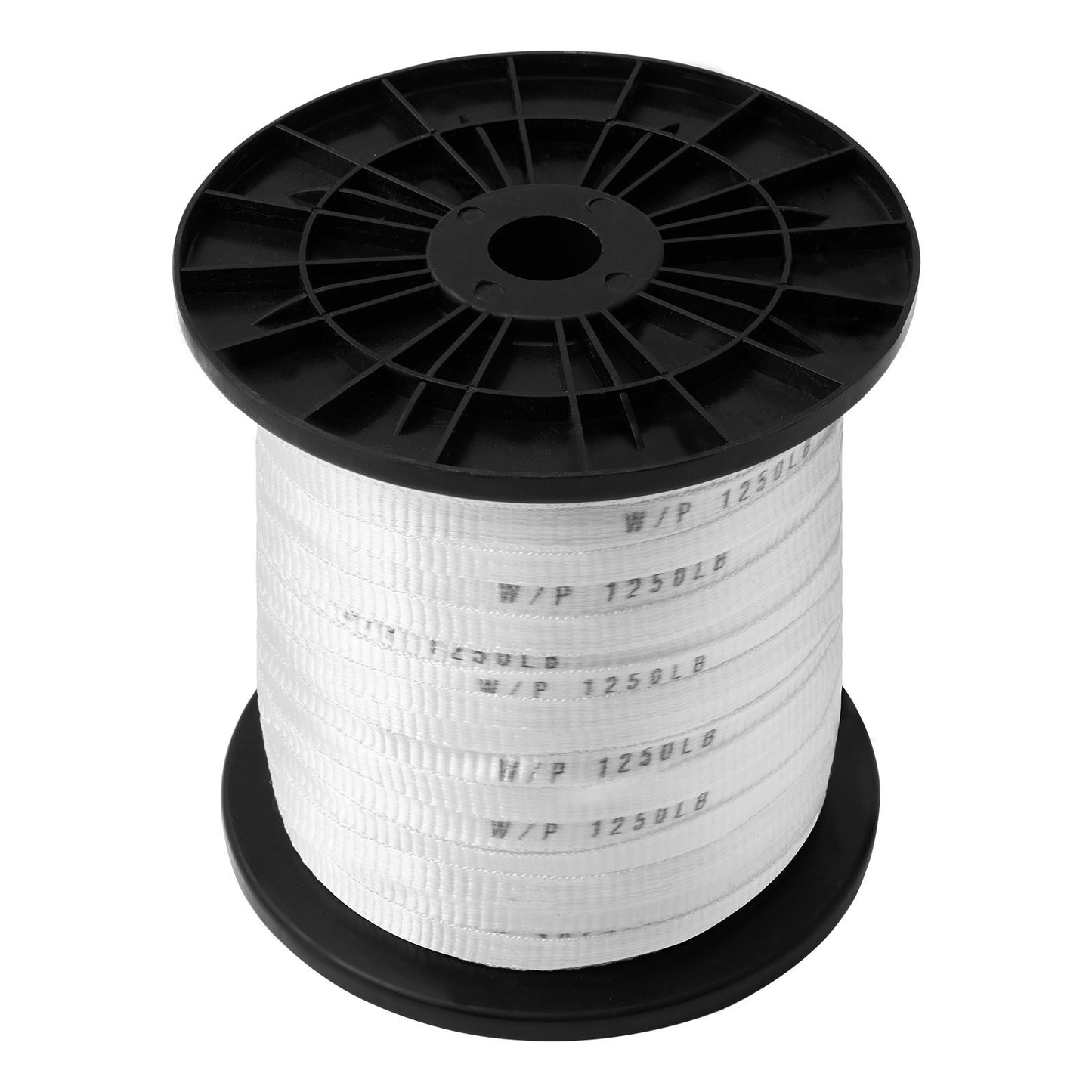 Polyester Pull Tape, 1/2" x 528' Mule Tape Flat Rope, 1250 lbf Tensile Capacity, Printed Webbing Cable Pulling Tape for Packaging, Gardening, Commercial Electrical, Conduit Work, White