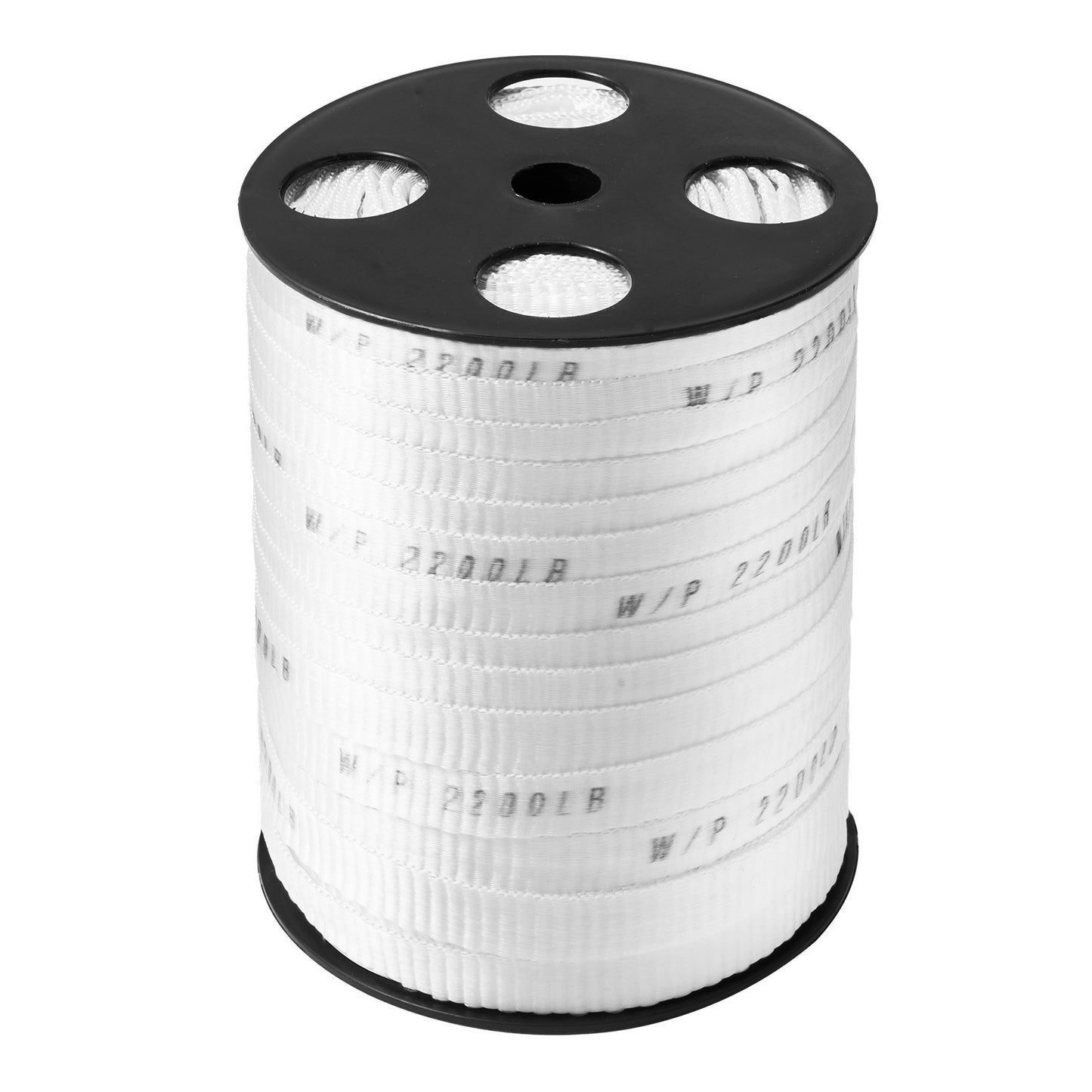 Polyester Pull Tape, 5/8" x 318' Mule Tape Flat Rope, 2200 lbf Tensile Capacity, Printed Webbing Cable Pulling Tape for Packaging, Gardening, Commercial Electrical, Conduit Work, White