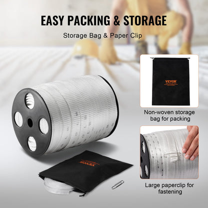 Polyester Pull Tape, 3/4" x 265' Mule Tape Flat Rope, 2500 lbf Tensile Capacity, Printed Webbing Cable Pulling Tape for Packaging, Gardening, Commercial Electrical, Conduit Work, White