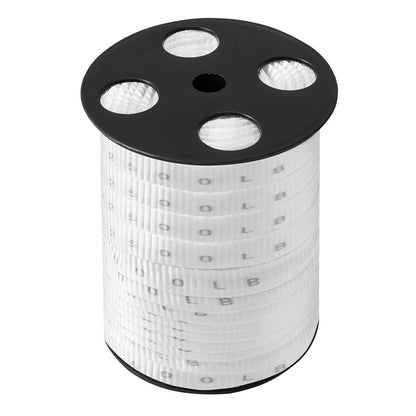 Polyester Pull Tape, 3/4" x 265' Mule Tape Flat Rope, 2500 lbf Tensile Capacity, Printed Webbing Cable Pulling Tape for Packaging, Gardening, Commercial Electrical, Conduit Work, White