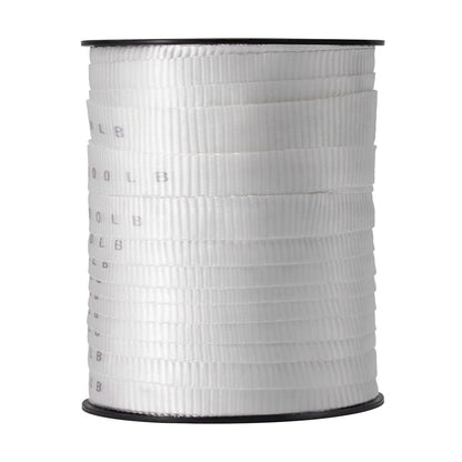 Polyester Pull Tape, 3/4" x 265' Mule Tape Flat Rope, 2500 lbf Tensile Capacity, Printed Webbing Cable Pulling Tape for Packaging, Gardening, Commercial Electrical, Conduit Work, White