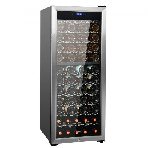 80-Bottle Wine Cooler, Dual Zone & Dual Temperature Wine Fridge, Freestanding Refrigerator with Circulating Air-cooling and Digital Control, Mirrored Glass Door with UV Protection, for Home Bar