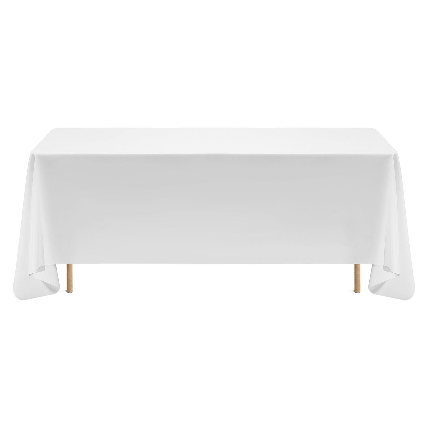 White Tablecloths for Rectangle Tables, 10 Pack, 70 x 120 Inches, Reusable and Machine Washable Table Clothes, Wrinkle-Resistant Polyester Fabric Table Covers for Wedding, Party, Banquet