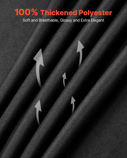 Black Tablecloths for Rectangle Tables, 6 Pack, 70 x 120 Inches, Reusable and Machine Washable Table Clothes, Wrinkle-Resistant Polyester Fabric Table Covers for Wedding, Party, Banquet