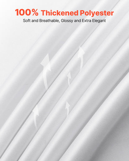 Weiße runde Tischdecken, 10er-Pack, 229 cm Durchmesser, flecken- und knitterabweisend, maschinenwaschbar, aus Polyestergewebe, für Hochzeiten, Partys, Bankette und festliche Anlässe