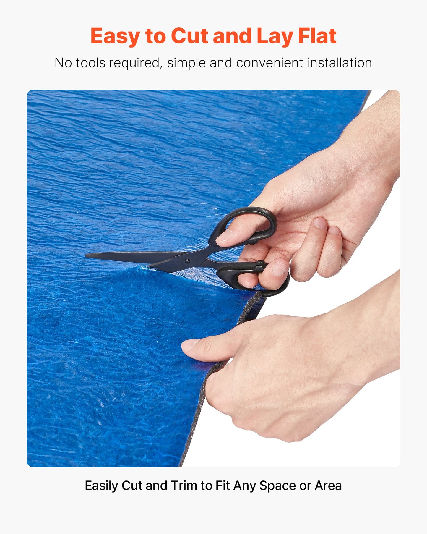 Floor Underlayment 37.2 m², 3mm Laminate Flooring Padding with Attached Vapor Barrier, Heavy Duty Fiber+PE Film, Soundproofing & Noise Reduction for Vinyl & Wood Floors(2 Rolls x 18.6 m²)