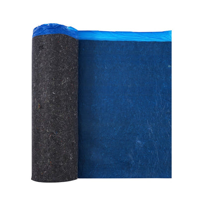Floor Underlayment 37.2 m², 3mm Laminate Flooring Padding with Attached Vapor Barrier, Heavy Duty Fiber+PE Film, Soundproofing & Noise Reduction for Vinyl & Wood Floors(2 Rolls x 18.6 m²)