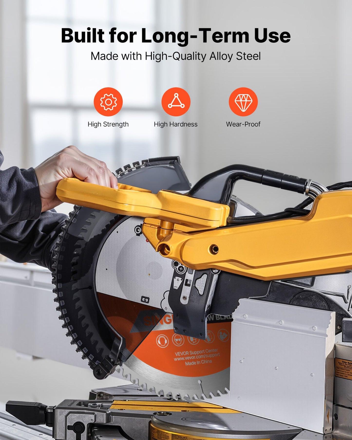 Circular Saw Blade, 305 mm Diameter, 80 Sharp Alloy Teeth, 25.4 mm Arbor, Fine Finish, Wood Cutting Blade for Circular Saw, with Noise-Reducing Heat Vents, for Cutting Plywood, OSB, Hardwood