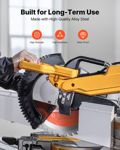 Circular Saw Blade, 203 mm Diameter, 42 Sharp Alloy Teeth, 25.4mm Arbor, Fine Finish, Wood Cutting Blade for Circular Saw, with Noise-Reducing Heat Vents, for Cutting Plywood, OSB, and Hardwood