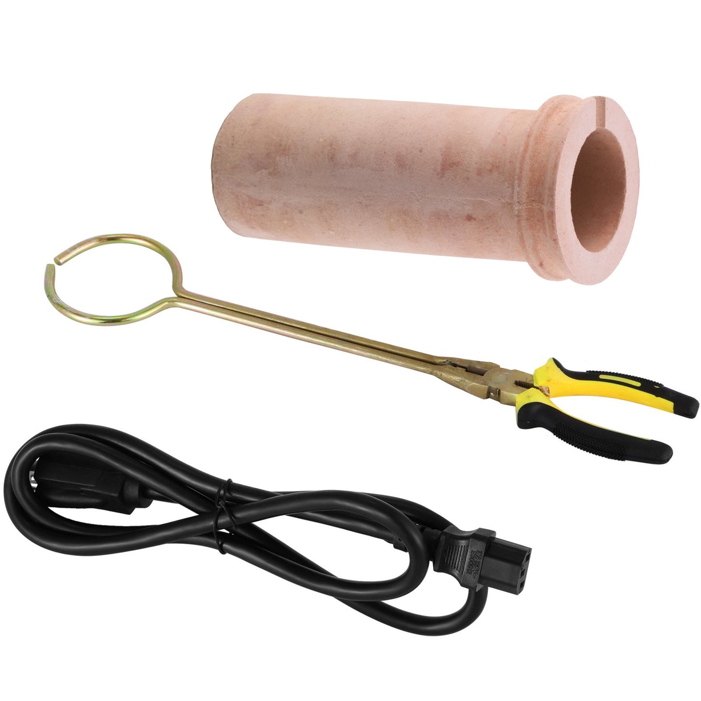 Gold Melting Furnace, 1350W, 1150℃ Max Temperature, Digital Electric Melting Furnace Machine, with 1 kg Ceramic Crucible, for Casting Refining Precious Metals, Melts Gold, Silver, Aluminum