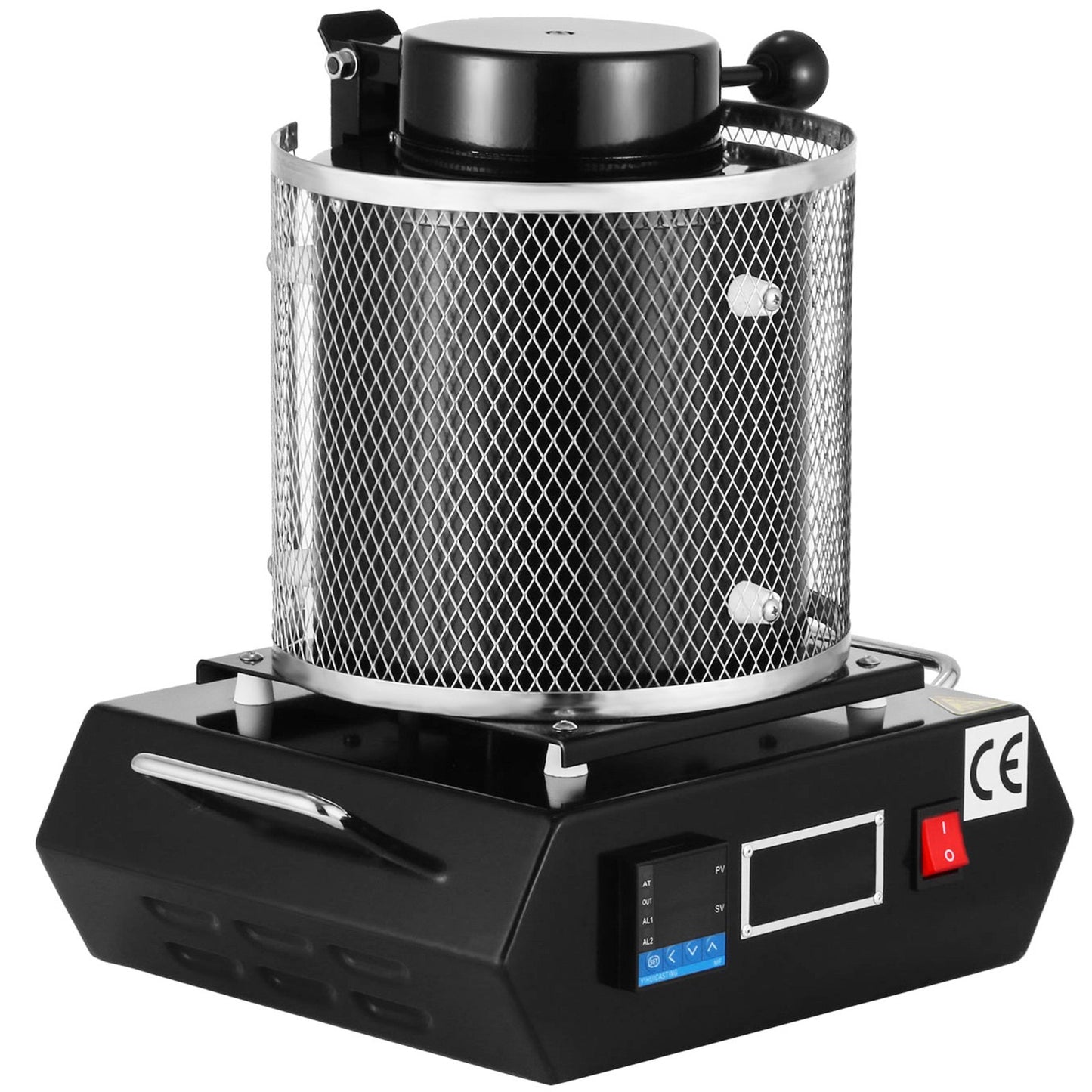 Gold Melting Furnace, 1350W, 1150℃ Max Temperature, Digital Electric Melting Furnace Machine, with 3 kg Ceramic Crucible, for Casting Refining Precious Metals, Melts Gold, Silver, Aluminum