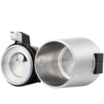 Water Distiller, 1 L/H, 4L Distilled Water Maker with 0-99 H Timing, 750W Countertop Water Purifier with Dual Temp Display, Glass Carafe Cleaning Powder 3 Carbon Packs Equipped, FDA Approved, Si