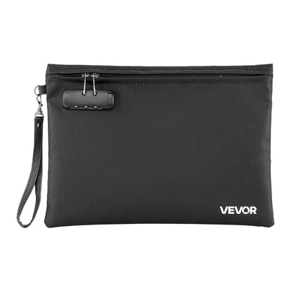 Fireproof Document Bag, 1000 ℃ Heat Insulated Fireproof & Waterproof Bag with Lock, Portable File Storage Security Organizer Home Office Travel Use, for Passports, Important Documents & Files