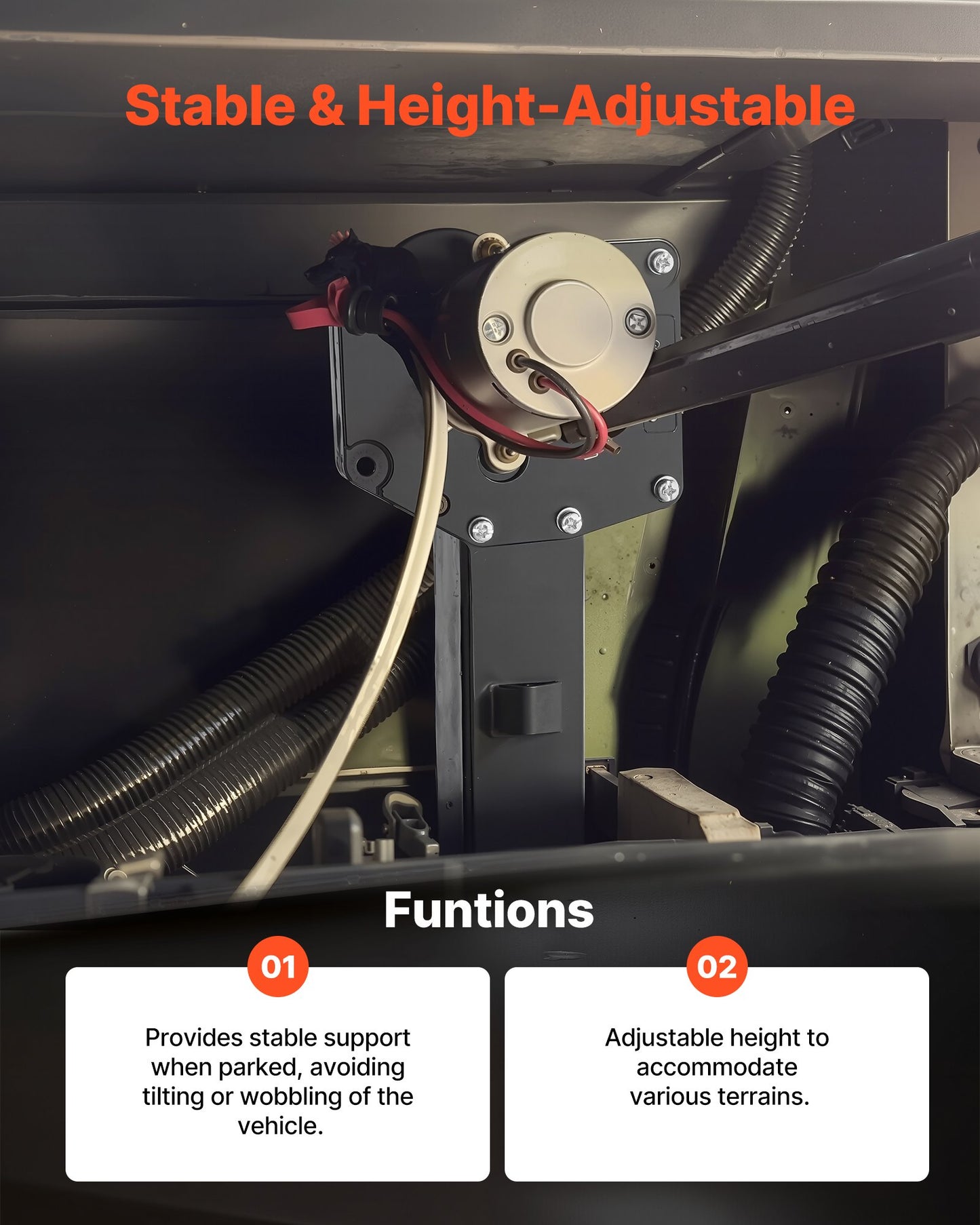 RV Fifth Wheel Landing Gear Box 276602, Universal Mount Steel Gearbox Compatible with Lippert Venture, Atwood, Stromberg Carlson Landing Gear Systems, Replace LG-179015, Adjustable Height, Black