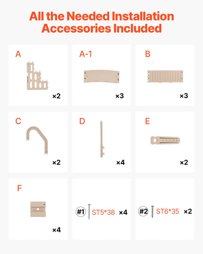 Swimming Pool Ladder, 3-Step Double Handrails Stairs with Non-slip Heavy Duty Steps, Max Load Capacity 400 lbs, for 36-48 Inch Inground & Above-ground Pools of Any Decking Surface, Taupe