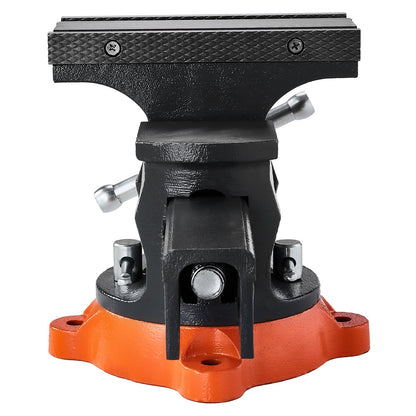 Bench Vise, 203 mm(8") Jaw Width, 203 mm(8") Max Jaw Opening Multipurpose Vise with 360°Swivel Locking Base, 94 mm(3.7") Throat Depth, Heavy Duty Ductile Iron Workbench Vise, Two-Way Jaws for Clamping Round Pipes