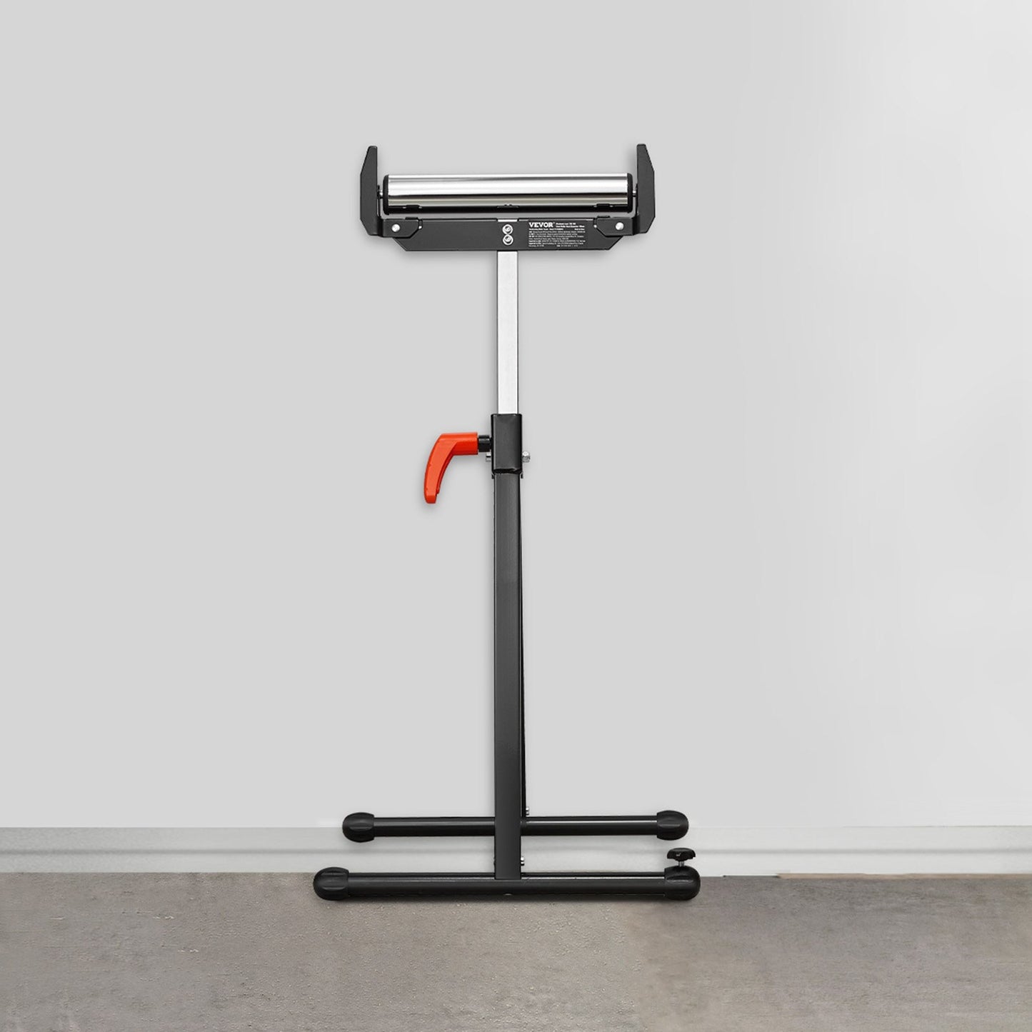 2-Pack Roller Stands, 113 kg/250 lbs Load Capacity, 686mm-1092mm / 27-43 in Adjustable Height, Folding Heavy Duty with Polished Steel Roller Head & Edge Guides, for Table Saw Outfeed Woodworking Extension Support