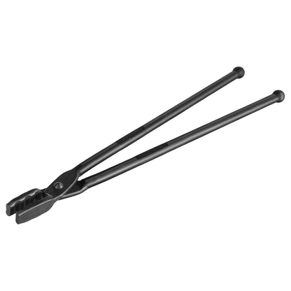 Blacksmith Tongs, 45.7 cm Wolf Jaw Tongs, Carbon Steel Forge Tongs with A3 Steel Rivets, for Horseshoes, Curved Shapes, Block Forgings, for Beginner and Seasoned Blacksmiths and Bladesmiths