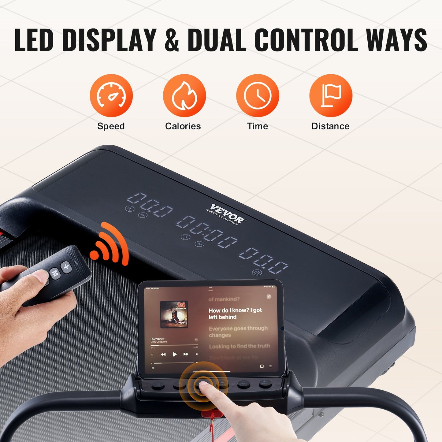 Walking Pad, Under Desk Treadmill for Home Office, Working Walking Running Machine, 265 Lbs Capacity Folding Treadmill, 2.5HP 2 in 1 Portable Pad with Handle Bar, Remote Control and LED Display