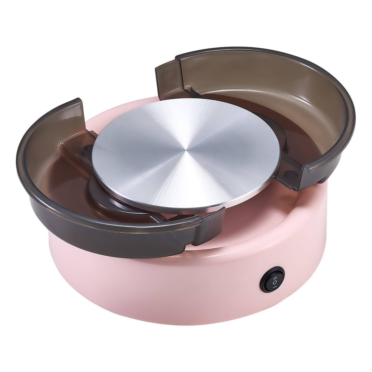 Mini Pottery Wheel, 158 mm Turntable, Forward and Reverse Rotation, Adjustable Speed, Electric Clay Wheel for Kids and Beginners, with Shaping Tools, for Home DIY, Pottery Classes, Pink