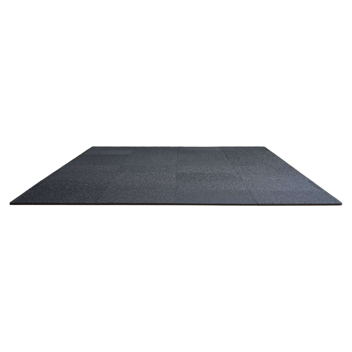 0.56 Inch Thick Gym Floor Mats, 6 Tiles Rubber Top with EVA Foam, 25" x 25" Gym Flooring Workout Mats with 25 sq.ft Coverage, Interlocking Puzzle Gym Mats for Gym, Home, Garage, Black & White
