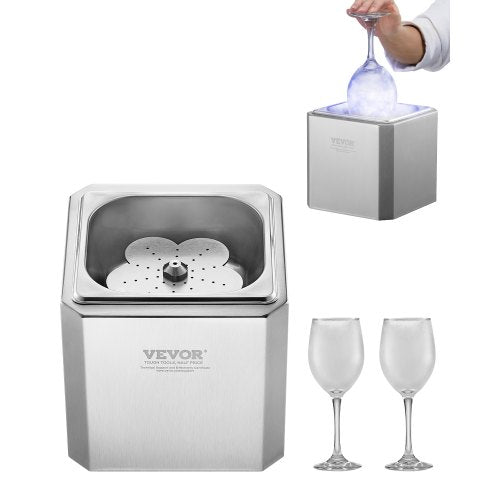 Glass Froster Chiller, CO2 Beer Glass Froster, 8-10 Seconds/Cup with LED Light, Instant Glass Chiller for Wine, Cocktail, Champagne, Mixed Drinks, Juice, Ideal for Bar, Restaurant, Home Kitchen