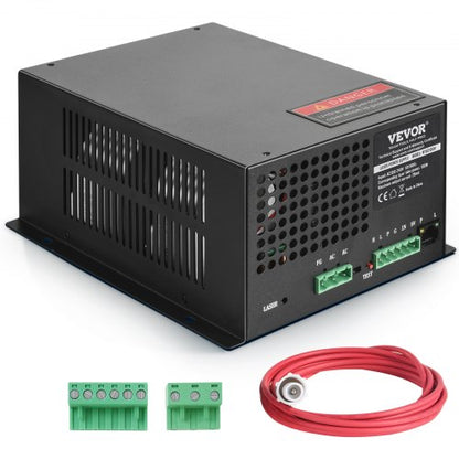 CO2 Laser Power Supply, 100W, Power Supply for 100W Laser Tube, Constant Current Protection, Open Circuit Protection, Fast Heat Dissipation, Compatible for Multi-brand Laser Engravers & Cutters