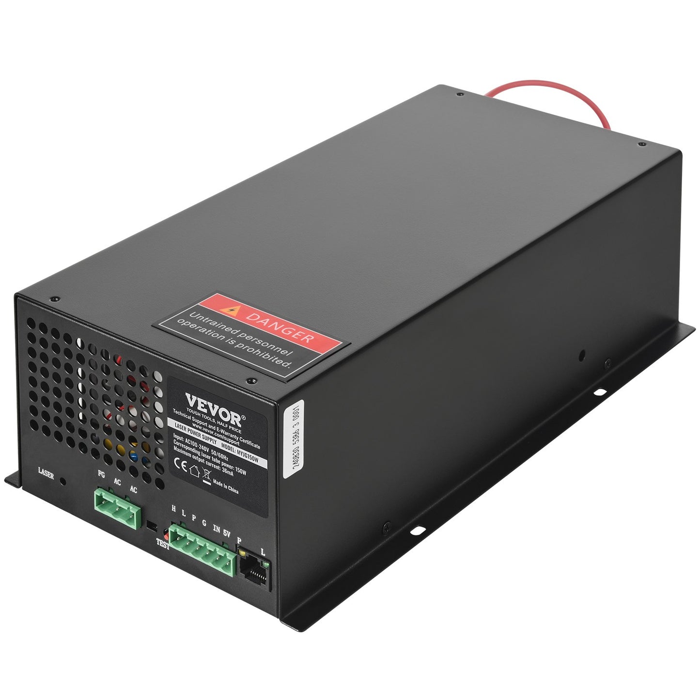 CO2 Laser Power Supply, 150W, Power Supply for 150W Laser Tube, Constant Current Protection, Open Circuit Protection, Fast Heat Dissipation, Compatible for Multi-brand Laser Engravers & Cutters