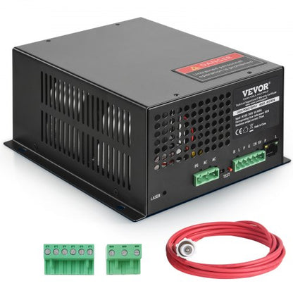 CO2 Laser Power Supply, 80W, Power Supply for 80W Laser Tube, Constant Current Protection, Open Circuit Protection, Fast Heat Dissipation, Compatible for Multi-brand Laser Engravers & Cutters