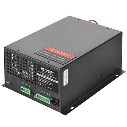 CO2 Laser Power Supply, 80W, Power Supply for 80W Laser Tube, Constant Current Protection, Open Circuit Protection, Fast Heat Dissipation, Compatible for Multi-brand Laser Engravers & Cutters