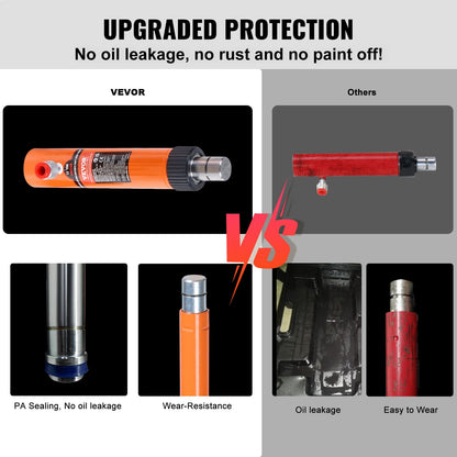 12-Tonnen-Porta-Power-Kit, tragbarer Hydraulikheber mit 1,4 m Ölschlauch, Karosseriereparaturset mit Aufbewahrungskoffer für Pkw, Lkw und Landwirtschaft