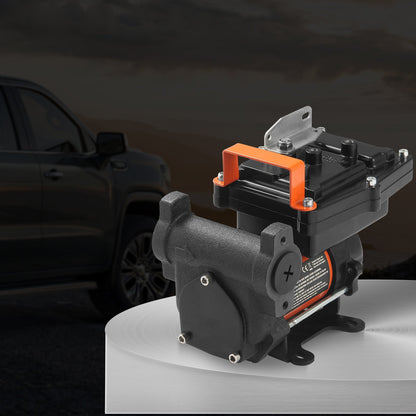 Fuel Transfer Pump, 12V DC 57L/min(15 GPM) 186W(1/4 HP), Portable Electric Diesel Transfer Pump with Auto Shut-Off Fuel Nozzle, Long Inlet & Outlet Hose for Gasoline, Diesel, Kerosene, Methanol Blends