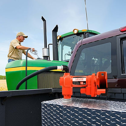 Fuel Transfer Pump, 12V DC 61 L/min(16 GPM) 186W(1/4 HP) Diesel Pump, Extractor Pumps with Manual Nozzle, Discharge Hose and Suction Pipe, for Gasoline, Diesel, Kerosene, Ethanol-Methanol Blends & Biodiesel