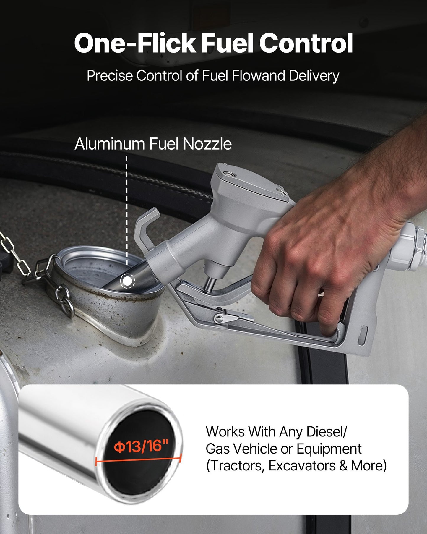 Fuel Transfer Pump, 12V DC 76 L/min(20 GPM) 186W(1/4 HP) Diesel Pump, Extractor Pumps with Manual Nozzle, Discharge Hose and Suction Pipe, for Gasoline, Diesel, Kerosene, Ethanol-Methanol Blends & Biodiesel