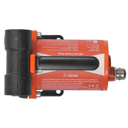 Fuel Transfer Pump, 12V DC 30L/min(8 GPM) 124W(1/6 HP), Portable Electric Diesel Transfer Pump with Auto Shut-Off Fuel Nozzle, Long Inlet & Outlet Hose for Gasoline, Diesel, Kerosene, Methanol Blends