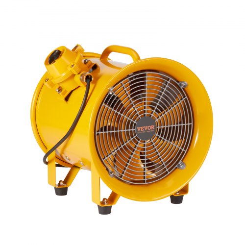 Portable Ventilator, 304.8mm Heavy Duty Cylinder Fan, 500W Strong Shop Exhaust Fan 2500CFM, 3m Power Cord (No charging head), Industrial Utility Blower for Sucking Dust, Smoke Home/Workplace