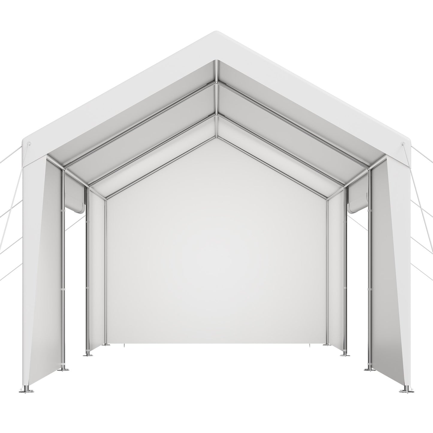 Carport, 10 x 20 FT Outdoor Car Canopy, Potable Carport with Removable Sidewalls & Door, Heavy Duty Car Shelter, UV-Resistant & Water-Resistant, All-Season Protection for Automobile Boat White