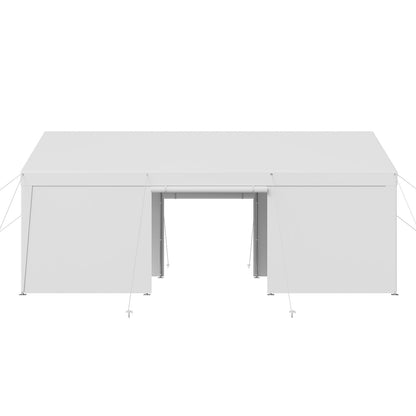 Carport, 10 x 20 FT Outdoor Car Canopy, Potable Carport with Removable Sidewalls & Door, Heavy Duty Car Shelter, UV-Resistant & Water-Resistant, All-Season Protection for Automobile Boat White