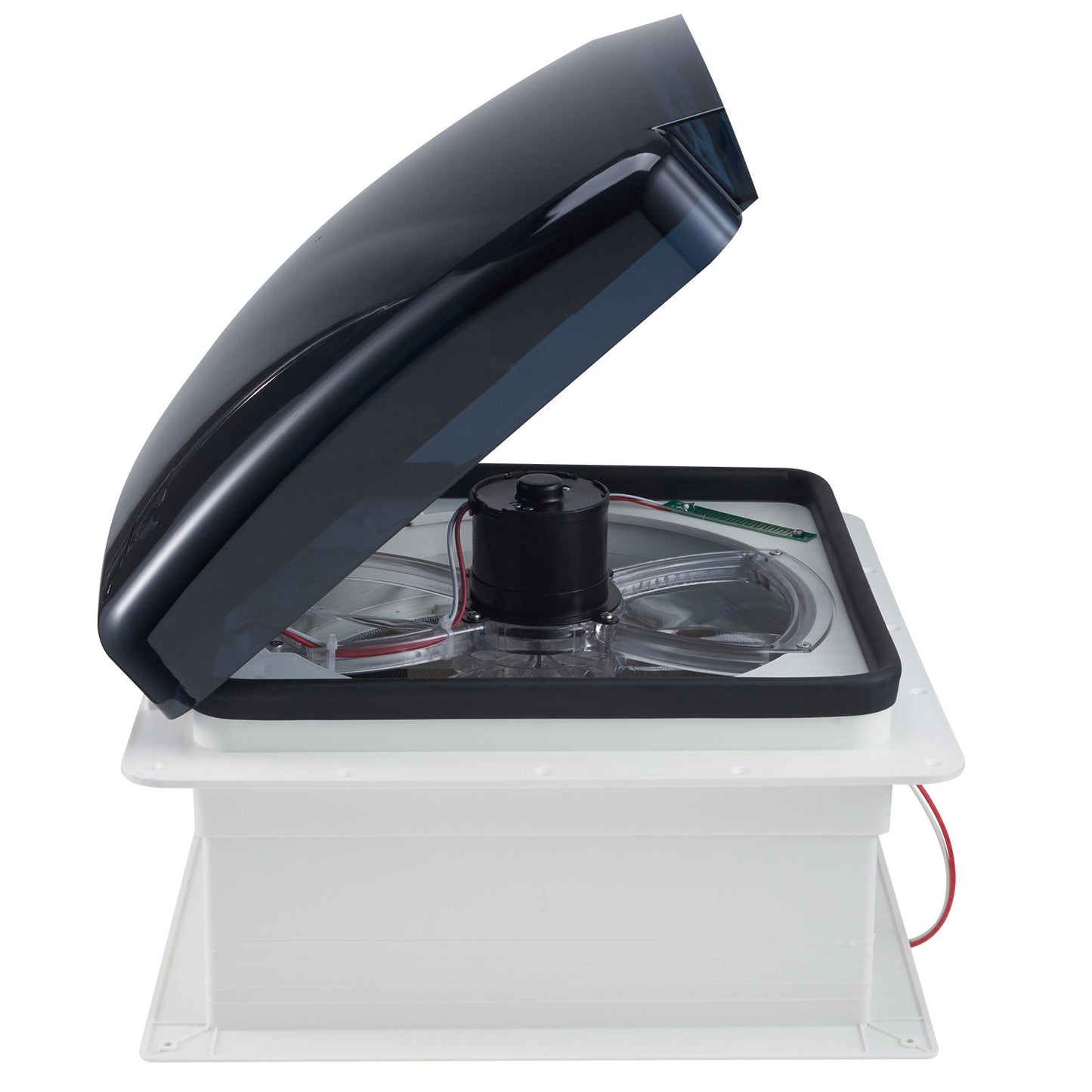 RV Vent Fan, 14 inch RV Roof Vent Fan 12V, Powerful 10-Speed Reversible Fan with Remote Control, Built-in Rain Cover, Power Top Lid,12 inch Fan Blade,Fits 14 x14 inch Roof Openings