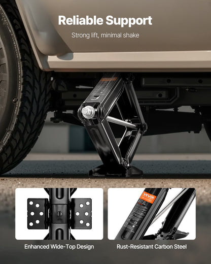 5000 lbs RV Scissor Jacks, 4-23.4 in RV Stabilizer Leveling Scissor Jacks, Set of 4, Heavy Duty Stabilizer Jack with Crank Handle, Socket and Bubble Levels, Not Easily Bent or Deformed