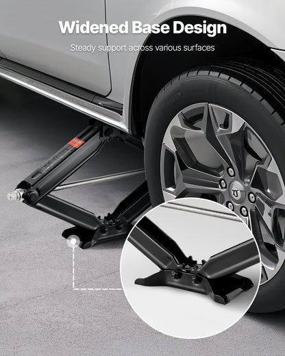 9000 lbs RV Scissor Jacks, 4-23.4 in RV Stabilizer Leveling Scissor Jacks, Set of 4, Heavy Duty Stabilizer Jack with Crank Handle, Socket and Bubble Levels, Not Easily Bent or Deformed