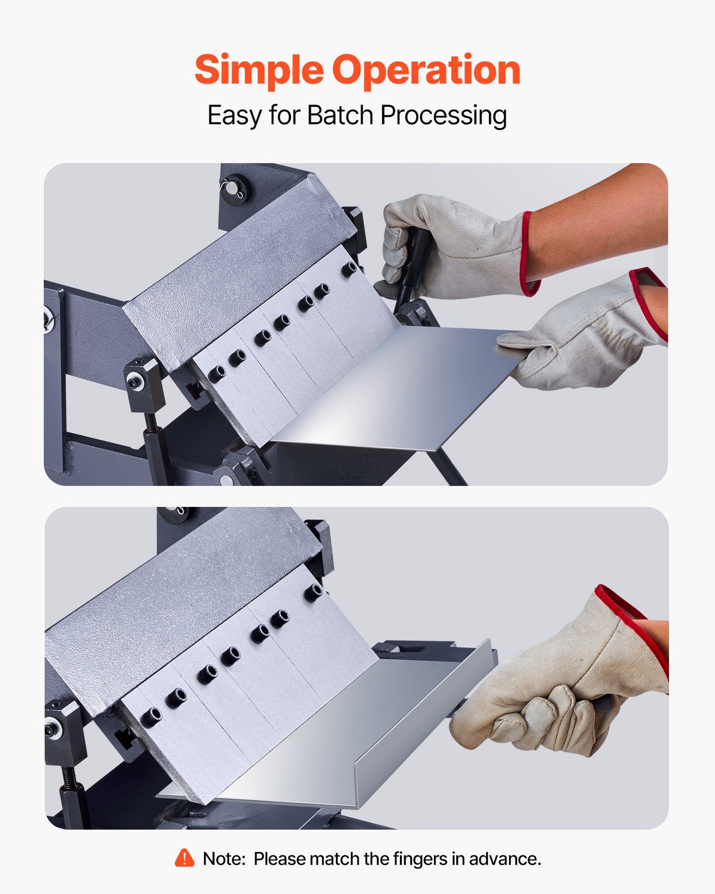 Box and Pan Brake, 305 mm/12 inch Sheet Metal Bending Brake, 20-Gauge Mild Steel Capacity, 0-135 Degree Adjustable, Metal Bender Machine with 5 Fingers, Heavy-Duty Aluminum Folder for Precise Bending